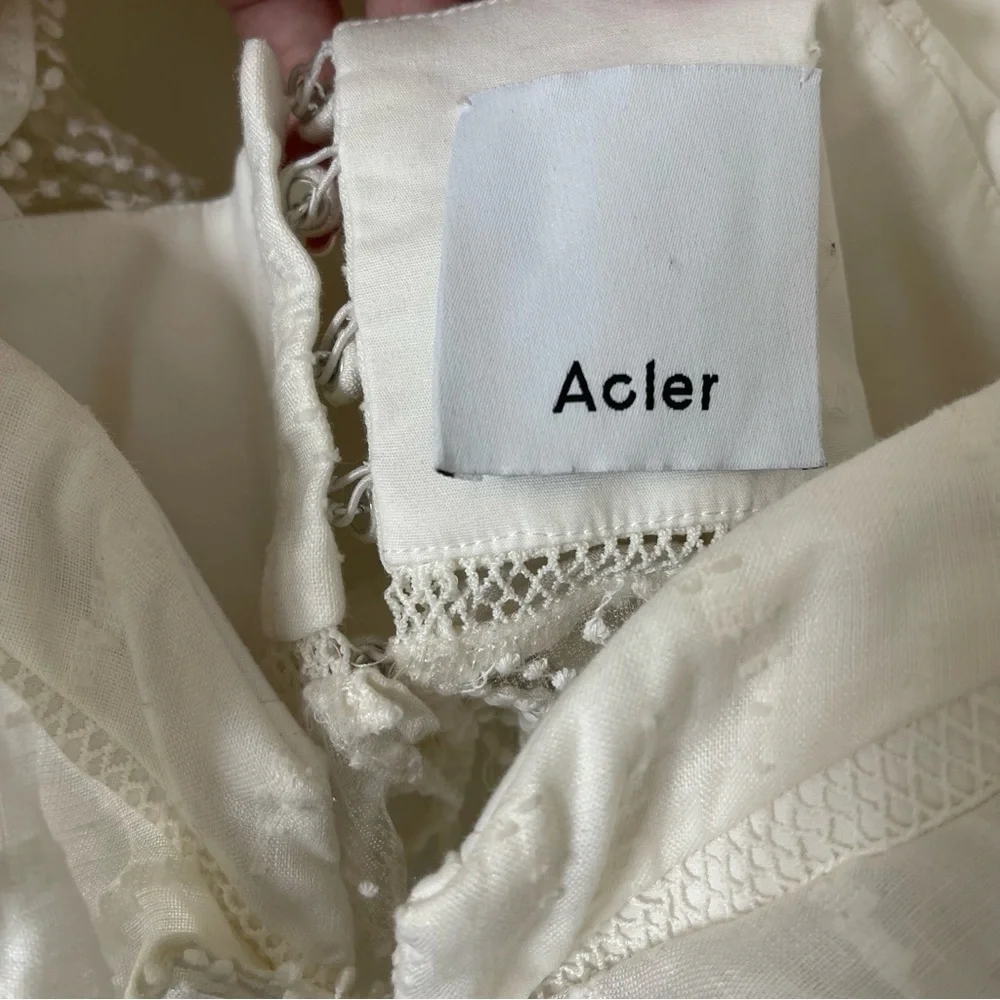 ACLER Basque Ruffle Top - Ivory - Picture 5 of 12